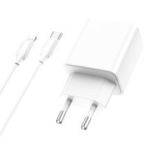 СЗУ Borofone BA67A PD20W+QC3.0 charger set Type-C to iP (EU) (белый)
