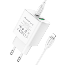 СЗУ Borofone BA67A PD20W+QC3.0 charger set Type-C to iP (EU) (белый)