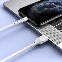 Дата-кабель BOROFONE BX43 CoolJoy Lightning, 1м (белый)