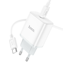 СЗУ HOCO C104A Stage, 1USB, PD20W, Type-C to Type-C (белый)