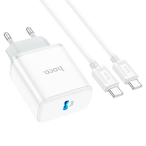 СЗУ HOCO C104A Stage, 1USB, PD20W, Type-C to Type-C (белый)