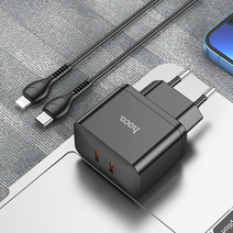 СЗУ HOCO N29 Triumph PD35W, 2USB, Type-C to lightning (черный)