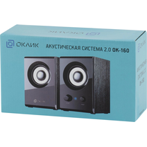 Колонки Oklick OK-160 2.0 черный 6Вт
