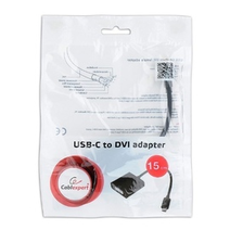 Переходник Type-C - DVI, Cablexpert A-CM-DVIF-01,15см, пакет