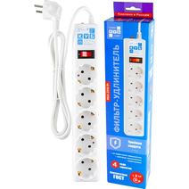 Сетевой фильтр Power Cube 1.9м белый, SPG-B-6-W