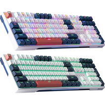 Игровая клавиатура Redragon Whisper RU белый/синий