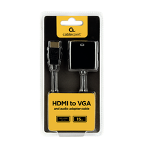 Переходник HDMI <=> Vga Cablexpert, 19M/15F, длина 15см A-HDMI-VGA-03