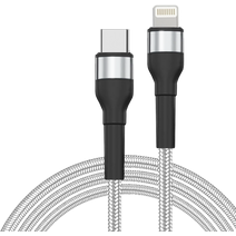 Кабель JETACCESS JA-DC60 1м серебристый(опл.,PD,Lightning,5A,20Вт)