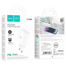 СЗУ HOCO C108A Leader PD35W dual port(2C) charger(EU) (белый)
