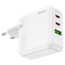 СЗУ HOCO C115A Header 3USB, PD65W (2C1A) charger (EU) (белый)
