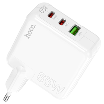 СЗУ HOCO C115A Header 3USB, PD65W (2C1A) charger (EU) (белый)