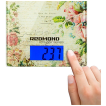 Весы кухонные электронные Redmond RS-736 макс.вес:8кг рисунок/цветы