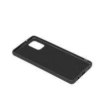 Силиконовый чехол с микрофиброй для Samsung Galaxy A02s DF sOriginal-21 (black)