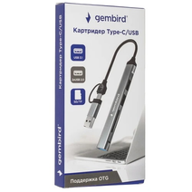 Картридер Type-C/USB-A (3.1) Gembird FD2-MSD-3