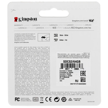 Карта памяти 64Gb Kingston microSDXC Class 10 CSelect Plus SDCS2/64GB