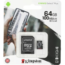 Карта памяти 64Gb Kingston microSDXC Class 10 CSelect Plus SDCS2/64GB