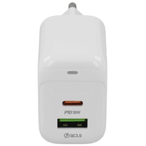 СЗУ Borofone BAS45A 2USB 3.0A PD 30W+QC 3.0 белый