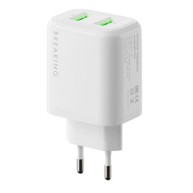 СЗУ Breaking P-02, 2USB-А, 2.4A (Белый)