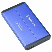 Внешний корпус 2.5'' Gembird EE2-U3S-2-B, синий, USB 3.0, SATA, металл