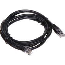 Патч-корд литой, UTP, RJ45, Cat.5e, 3m,(черный) Cablexpert PP12-3M/BК