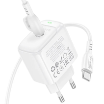 СЗУ BOROFONE BAS43A, 20W PD + кабель C-C 1m, Белый