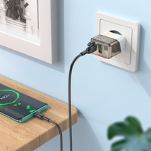 СЗУ Borofone BA80A 1USB QC3.0 + 1Type-C PD 20W быстрая зарядка для Type-C Type-C 1м