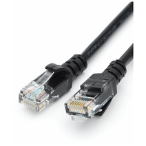 Патч-корд литой, UTP, RJ45, Cat.5e, 5m,(черный) Gembird/Cablexpert PP12-5M/BK