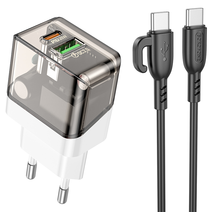 СЗУ Borofone BA80A 1USB QC3.0 + 1Type-C PD 20W быстрая зарядка для Type-C Type-C 1м