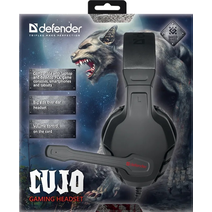 Наушники DEFENDER Cujo черный+красный