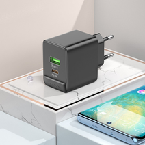 СЗУ Borofone BAS14A  2USB: Type-C + Type-A QC 3.0 PD 20W, черный