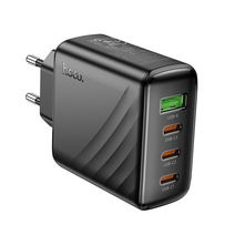 СЗУ Hoco CS27A 1USB+3Type-C QC3.0+PD 67W, черный