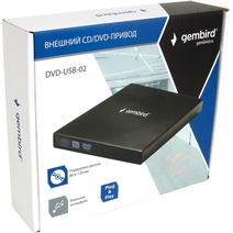 Оптический привод внешний DVD±RW Gembird DVD-USB-02