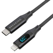 Кабель Breaking K17, USB-C - Lightning, 1,2м, MOUNTAIN SERIES (Черный)