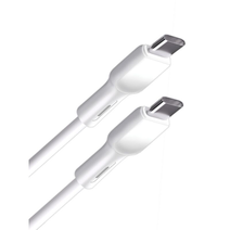 Дата-кабель Borasco Soft Touch Type-C - Type-C, 65W, 2м, белый