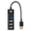 USB-концентратор ExeGate DUB-3213 кабель-адаптер USB2.0 --> 3xUSB2.0, 1xUSB3.0, Plug&Play, черный