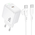 СЗУ BOROFONE BAS43A, 20W PD + кабель C-C 1m, Белый