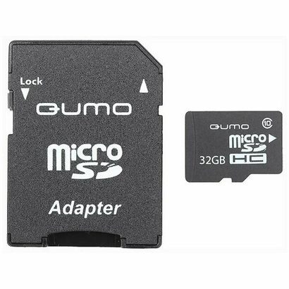 Карта памяти 32Gb QUMO MicroSDHC Сlass 10 QM32GMICSDHC10U3