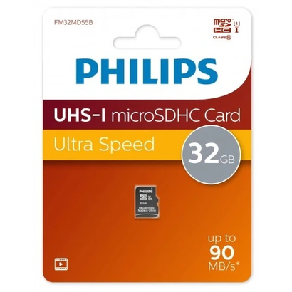 Карта памяти 32Gb PHILIPS microSDHC Class 10 FM32MD55B/97