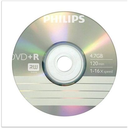 Диск DVD-R Philips 4.7 Gb, 16x, Бум.конверт