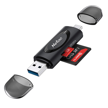 Кардридер USB 3.0+Type-C WK14, WK14BKCN