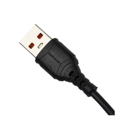 Дата-кабель GoPower GP06M USB - microUSB, 1.0м (черный)