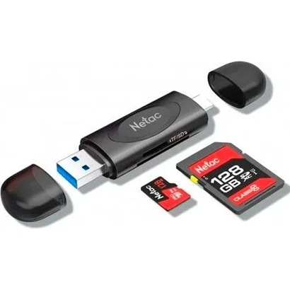 Кардридер USB 3.0+Type-C WK14, WK14BKCN