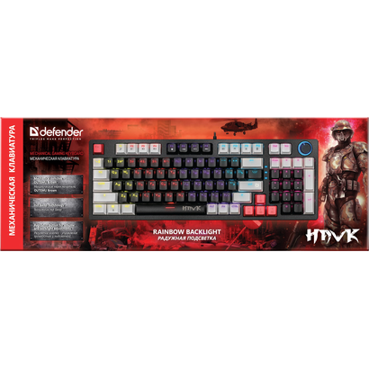 Игровая клавиатура DEFENDER Hawk GK-418 RU, радужный