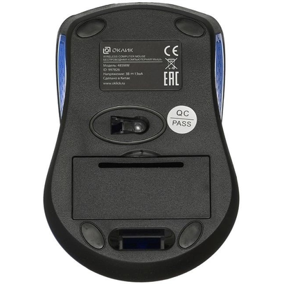 Мышь Oklick 485MW черный/синий