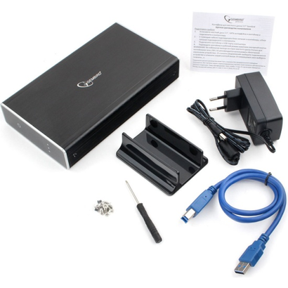 Внешний корпус 3.5'' Gembird EE3-U3S-80, черный, алюминий