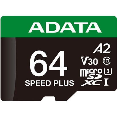 Карта памяти 64Gb  A-DATA microSD Class 10 UD64GUI3V30A2SP-RA1