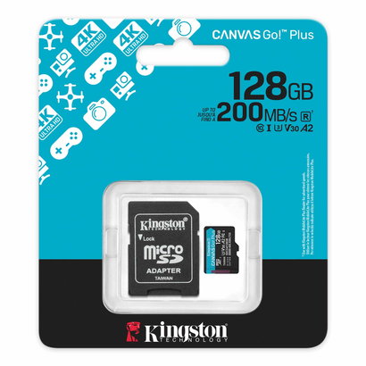 Карта памяти 128Gb Kingston microSDXC Canvas Go Plus Class 10 SDCG4/128Gb