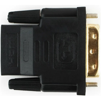 Переходник HDMI-DVI Cablexpert 19F/19M золотые разъемы, пакет, черный (A-HDMI-DVI-2)
