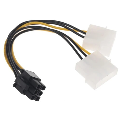 Разветвитель питания Cablexpert, 2хMolex->PCI-E 6pin, для подкл. в/к к б/п CC-PSU-6