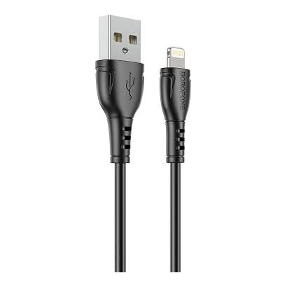 Дата-кабель BOROFONE BX51 Triumph lightning 1м (чёрный)